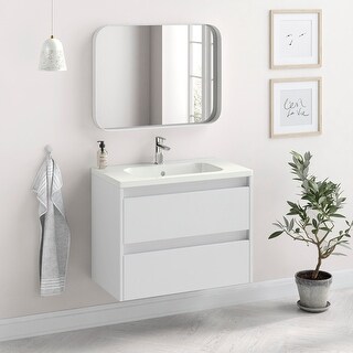 Randalco 32" Modern Bathroom Vanity Cabinet Docce | White Oak Wood | 32 ...